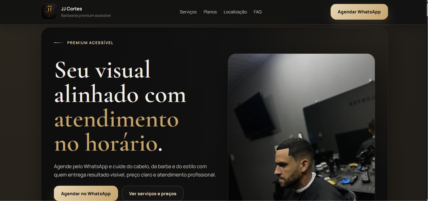 Preview do projeto JJ Cortes